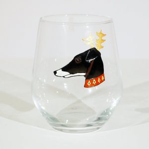 hand decorated greyhound glasses,Greyndeer,Christmas Glass,greyhound glass,greyhound glassware,greyhound art,art glass,dog glass,dog glassware,glass with greyhound design,glass with christmas design,christmas greyhounds,greyhounds at christmas,Christmas drink,Christmas WHiskey,Christmas Gin,Gin Glass,Whiskey Glass,Gryhound Whisky,greyhound gin glass,greyhound gin,